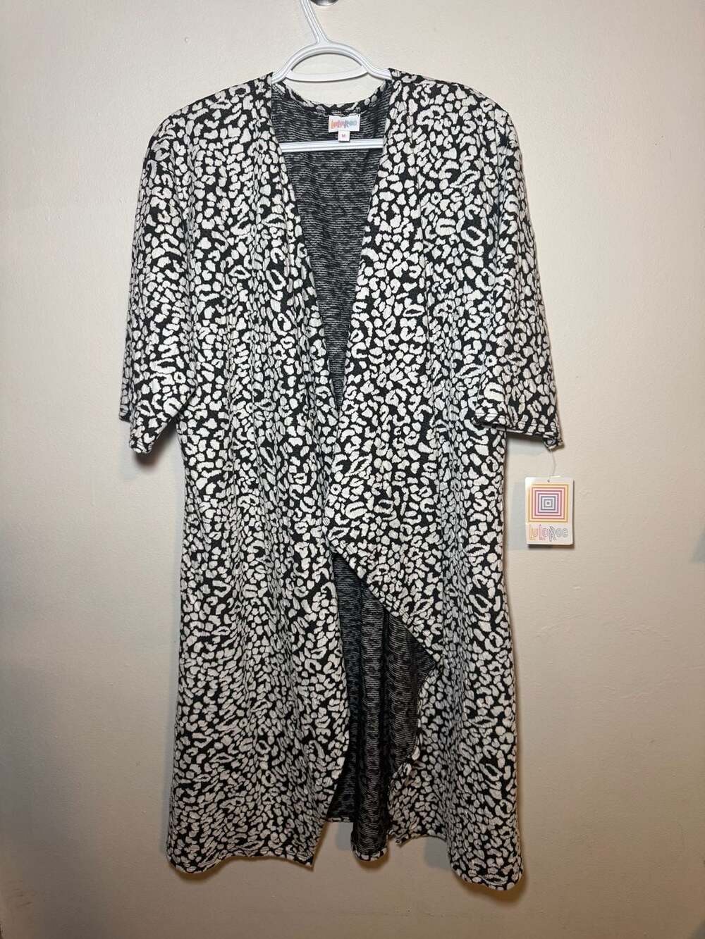 LuLaRoe Women's Leopard Print Kimono Cover-Up Dress, Size M